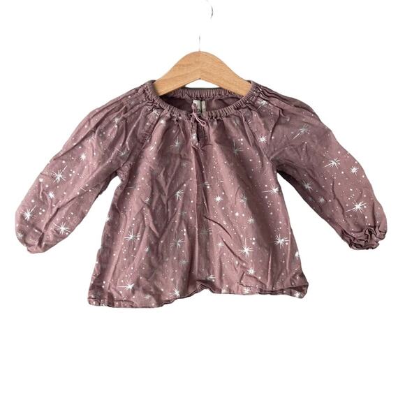 Peek Little Peanut Starburst Peasant Blouse - Dusty Rose Mauve - 12-18M - Picture 1 of 7